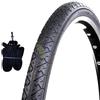 ECOVELO EBB26NSD 1 Camera + 1 COPERTONE Nero per Bicicletta Bici City Bike Stradale 26 X 1.40 (37-559)