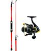 kolpo canna da pesca viaggio spinning bolognese barca trote con mulinello e filo canna con ingombro ridotto metri 1.2