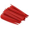 Oikabio Frecce Pallet 4 Pollici Coda Freccia Penna In Plastica per Fai Da Te Frecce Tiro Confezione Da 50 (Rosso)