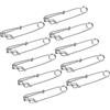 Generic Ganci per Rami con Palangari Ad Alta Tensione, Attrezzatura da Pesca con Clamp/Holder a Scatto, 2,6 X 100 Mm, Ideali per la Galleggiante del Tonno, 10 Pezzi