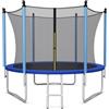 LIFEZEAL Trampolino Elastico per Bambini 6+Anni, Ø244x240cm, per Interno, Esterno, Giardino, con Rete di Sicurezza, Tappeto Protettivo, Telaio in Acciaio, Salta, Jump, Regalo, Set Completo, Max 80kg