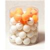 Rovera 040M Confezione da 60 Palline da Ping Pong, Unisex - Adulto, Bianco/Arancio, Taglia Unica