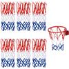 XLIUAX 6 mini reti da basket di ricambio, 8 anelli, rete per canestro da basket, per pareti interne ed esterne