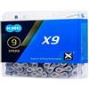 KMC CATENA KMC 9V X9 116 MAGLIE ARGENTO