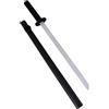 Generico Katana Bokken in Bambù con Fodero Nero, Spada da Allenamento in Legno con Lama Grigia in bamboo, 72 cm