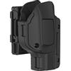 OMITAC custodia G19 girevole a 360 ° per Glock 19 G23 G32 Gen 1,2,3,4 G19 gen5, custodia di ritenzione OWB livello 2 tattica mano destra blocco automatico/indice rilasciato cintura esterna