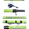 Pescasubito.com Kit Canna Teleregolabile Tethys 5Mt + Mulinello Pesca Trota Torrente Carbonio
