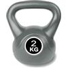 HAC24 Manubrio a sfera, 2 kg, colore grigio, per allenamento della forza, peso sferico