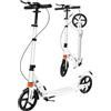 WSIKGHU Monopattino pieghevole per bambini e adulti - ruote 300 mm PU Big Wheel - Max 100 kg - City Scooter - Regolabile in altezza - Scooter pieghevole portatile (bianco)