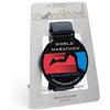 Qthrone Medagliere da Tavolo Personalizzato di Maratona di Valenza - Porta medaglie Running in Acciaio Inossidabile di Alta qualità con Incisione Laser - Personalized Medal Holder Marathon Runner Gift