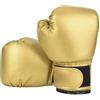 Dilwe -Guantoni da boxe in pelle PU, guanti protettivi, adatti da 3 a 10 anni, con fori di ventilazione (oro)