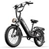 tifgalop Bicicletta elettrica CLEYTRO, mountain bike da 20 pollici, batteria da 48 V 15,6 Ah, autonomia massima di 40-100 chilometri, doppia sospensione, 7 velocità, bicicletta unisex per pendolari.