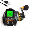 Oceanlend Mulinello da Pesca Elettrico per Baitcasting, Ricaricabile, Con Contafili, Ampio Display Digitale, Per Rafting e Pesca con Baitcasting