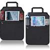 OUNDEAL 2 Pezzi Organizzatore Sedile Auto Bambino, Proteggi Sedile Auto Bambini, Protezione Sedile Posteriore Auto Bambini Impermeabile con Pocket iPad/Tablet Trasparente