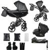 Junama Passeggino Diamond Fluo 2in1 3in1 4in1 (05 - grigio, 4in1 con base ISOFIX)