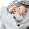 baby idea Babysanity Materassino Copri Passeggino Universale invernale in Caldo e Soffice Peluche Con Copertina - Made in Italy - (Peluche Ardesia Chiaro)