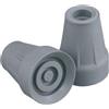 REMEDIA ONE - Gommini per Stampelle in Gomma Antiscivolo, Puntali di Ricambio per Stampelle Ortopediche Ø 18 mm (Grigio, 2 Pezzi)