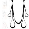 LICSC 1 pz Altalena da porta in nylon nero con seduta - Feltro con cinghie regolabili