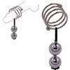 Generico Anello pendente a forma di onda in acciaio inossidabile da uomo, sfera rimovibile e pendente, accessorio per l'allenamento maschile - E25IT (30mm, Double)