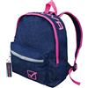 Givova B024, Zaino University Jeans - Adulto, Jeans Scuro/Fuxia Fluo, Taglia Unica