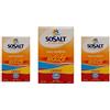 SOSALT DAL MARE DI TRAPANI Sicilia Bedda - SALE MARINO DI TRAPANI - SOSALT - SALE INTEGRALE e SALE IODATO - 3 Confezioni da 1 Kg ciascuno (Sosalt Iodato Grosso)