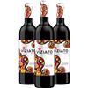 Il Viziato - Vino da Tavola Rosso Pregiato - Sangiovese e Nero d'Avola - VdT - 0.75L (3 Bottiglie)