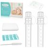 Aolso Colostrum Collector Kit 5ml,2pcs Riutilizzabile Contenitori Latte Materno in Silicone,Senza BPA,Contenitore Colostro con Panno di Cotone,Spazzola per la Pulizia,Etichette,Può Nutrire Il Bambino