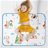 Aolso Bambino Fasciatoio Portatile, 70*90cm Impermeabile, Tappetino Cambio Bambino, Materassino Neonato Lavabile (Pupazzo di Neve)