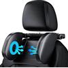 Aipwerer Poggiatesta Auto,180°Regolabile Telescopico Smontare Dell'auto Supporto Per Il Collo Dormire Poggiatesta Laterale,Adatto Per Il Supporto Della Testa di Adulti e Bambini (Nero A05 PVC)