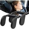 Aipwerer Poggiatesta Auto,180°Regolabile Telescopico Smontare Dell'auto Supporto Per Il Collo Dormire Poggiatesta Laterale,Adatto Per Il Supporto Della Testa di Adulti e Bambini (Nero×2 A05 PVC)
