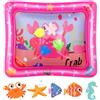 Aolso Tappetino Gonfiabile per Neonati, 68x51cm Tappetino Tummy Time Gonfiabile, Baby Water Mat in PVC Tappetino Gonfiabile per Neonati senza BPA, Rafforza i Muscoli del Tuo Bambino(Rosa)