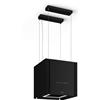 Klarstein Velaire - Cappa Aspirante a Soffitto - 601 m³/ora, Efficienza A++, Touch, LED, Filtro a Carboni Attivi, 41x41x40 cm, Cappa Filtrante da Cucina Sospesa, Nera