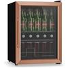 KLARSTEIN Frigo Vetrina Bibite 60L - Porta in Vetro Doppio Isolamento, Temperatura 3-10°C, 2 Ripiani Removibili, Design Moderno, Frigorifero Vetrina Bibite