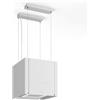 Klarstein Velaire - Cappa Aspirante a Soffitto - 601 m³/ora, Efficienza A++, Touch, LED, Filtro a Carboni Attivi, 41x41x40 cm, Cappa Filtrante da Cucina Sospesa, Bianca