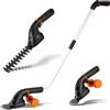 LIFERUN Cesoia per Erba a Batteria 7,2V 2000mAh, 2 in 1 Tagliasiepi elettrico a batteria, con Manico Telescopico, Taglia bordi giardino a batteria, Per Siepi, Giardino e Cespugli, Nero