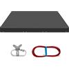 WOLTU Copertura per Piscina Rettangolare 400x200x20 cm, Telo Copripiscina Invernale in PE 200g/m², Idrorepellente, con Corda e Elemento di Fissaggio, Grigio Scuro