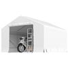 Outsunny Garage Moto per Esterno 3x3 m Impermeabile con Porta Avvolgibile e Prese d'Aria, Tenda Garage per Biciclette e Attrezzi in Metallo e Tessuto PE Anti UV, Bianco