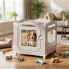 MAMIZO Recinto per Cani Acrilico 63 × 68 cm, Box per Cuccioli con Ruote