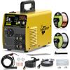 Haxiaoer 160A Saldatrice MIG 4 in 1 Semi-Automatico Sinergia Gas MIG/Gasless MIG/ARC/Lift TIG Saldatrice a Filo No Gas con fili Flux Core Solid Core, Giallo (MIG160-1)