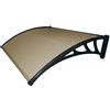 SAN GIORGI Pensilina Da Esterno In Policarbonato Alveolare. Colore Marrone. Supporti In Plastica. Spessore 3 Mm.