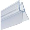 IWOFER Guarnizione Box Doccia Profilo R per Vetro 6-8 mm, Ricambio Universale Trasparente, Senza Colla, Tagliabile, Made in Italy, Antigoccia Tenuta Acqua (100 cm)