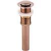 FQYEP Piletta Lavandino senza Troppo Pieno Oro Rosa Tappo Click Clack Lavabo Pressa Acqua per Bagno,oro Rosa