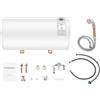 DOPBENT Scaldabagno elettrico, 50 l, grande capacità, 2000 W, scaldabagno con doccetta, regolazione della temperatura 25-75 °C, display a LED, verticale