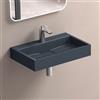 doporro Lavabo da Appoggio o Sospeso Rettangolare 60 cm per Bagno