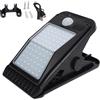SUNFECILI Luce Solare con Clip Luci Solari Luci con Sensore di Movimento con Clip per Esterni 72 LED Lampade con Clip Solare IP65 Luce con Sensore di Movimento Solare Impermeabile, Luce Super(Luce bianca)
