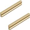 SZLXJMFL Maniglie per Mobile Moderni, Maniglie per Armadio Dorate, Alluminio Solida | Rivestimento, Centrale Tra i Fori:96-960mm Maniglie da Cucina, 2 pz Maniglie Armadio Oro-112mm/4.4in