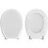 BARBETTA RICAMBI BAGNO Copriwater Pozzi Ginori PIEMONTE Come Originale Tavoletta Wc In Legno Rivestito Di Resina Poliestere Con Cerniere IN ACCIAIO INOX Asse Wc MADE IN ITALY (BIANCO CLASSICO)