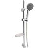 Idro Bric BLISAL0052CR Saliscendi Ninfea 2 Funzioni Cromato con Portasapone, Trasparente Asta 72 cm