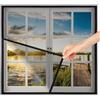 Eejovative Zanzariere Esterna 90x130cm Nero Tende Zanzariere per Finestre Zanzariera Tenda Porta Finestra Zanzariera Fissa Per Finestra