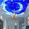 SABORR Carta da parati autoadesiva per soffitto in pvc murale 3d bellissimo cielo stellato, cielo blu luna, soggiorno, camera da letto, tetto, sfondo, adesivo decorazione murale